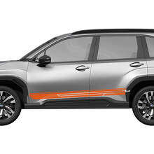 Panel de faldón lateral Pegatinas de rayas de carreras adhesivas de vinilo 2 para Subaru 3