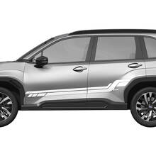 Pegatinas de vinilo con franjas de carreras para paneles laterales de las puertas 3 para Subaru 2