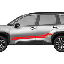 Pegatinas de vinilo con franjas de carreras para paneles laterales de las puertas 3 para Subaru 3