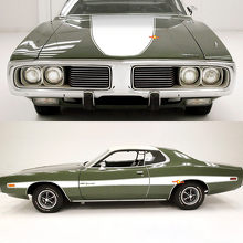 Kit de calcomanías de vinilo con franjas para capó y laterales para Dodge Charger 1973-74_2