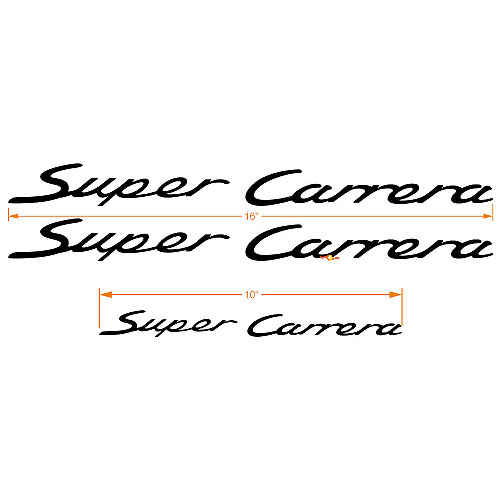Juego de calcomanías de vinilo traseras y laterales Super Carrera para Porsche