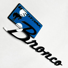 Bronco Wildtrak Fender Insignias Tailgate Emblem 3d Insignia negra vs azul
 5