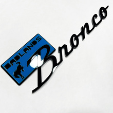 Bronco Badlands Fender Insignias Tailgate Emblem 3d Insignia negra vs azul
 3