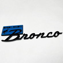 Bronco Badlands Fender Insignias Tailgate Emblem 3d Insignia negra vs azul
 4