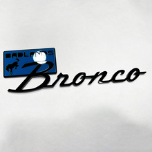 Bronco Badlands Fender Insignias Tailgate Emblem 3d Insignia negra vs azul
 6