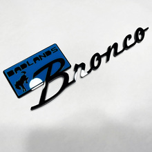 Bronco Badlands Fender Insignias Tailgate Emblem 3d Insignia negra vs azul
 7