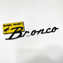 Bronco Badlands Fender Insignias Tailgate Emblem 3d Insignia negra vs amarillo
 2