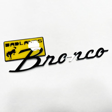 Bronco Badlands Fender Insignias Tailgate Emblem 3d Insignia negra vs amarillo
 4