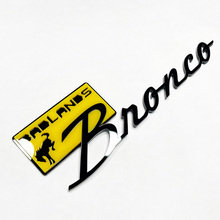 Bronco Badlands Fender Insignias Tailgate Emblem 3d Insignia negra vs amarillo
 5