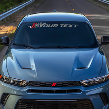 Calcomanía de vinilo con logotipo Hornet y texto personalizado para parabrisas para Dodge Hornet_2