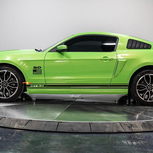 Calcomanía de vinilo lateral con rayas estilo GT 5.0 para muscle car Musclecarmodel