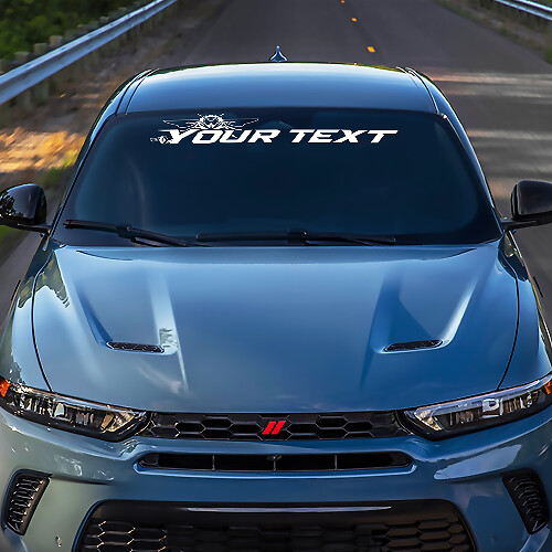 Vinilo adhesivo para parabrisas con letras personalizadas Hornet para Dodge Hornet_1