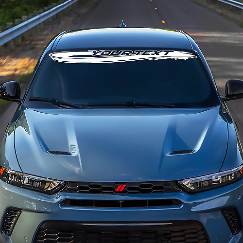 Vinilo de letras personalizadas estilo onda para parabrisas para Dodge Hornet