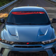 Vinilo de letras personalizadas estilo onda para parabrisas para Dodge Hornet_3