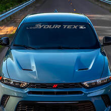 Calcomanía de vinilo personalizada con letras y logotipo para parabrisas de Dodge Hornet_2