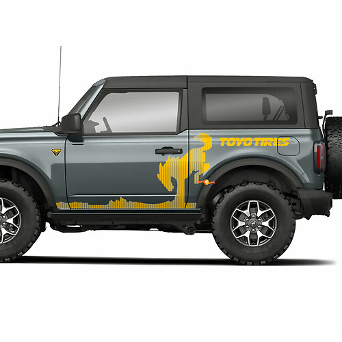 Bronco Badlands Hood and Side Decal Vinyl Sticker Stripe para Ford Bronco
