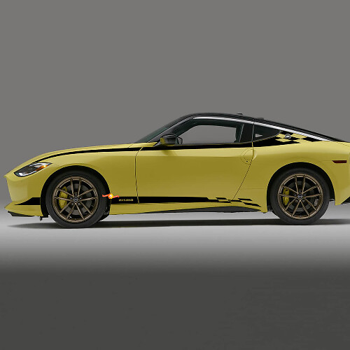 Kit de calcomanía de rayas a cuadros lateral de Nismo para Nissan Z GT4
