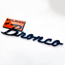 Bronco Badlands Fender Insignias Tailgate Emblem 3d Insignia negra vs azul 1
 2