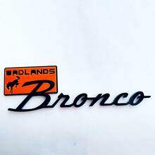 Bronco Badlands Fender Insignias Tailgate Emblem 3d Insignia negra vs azul 1
 5