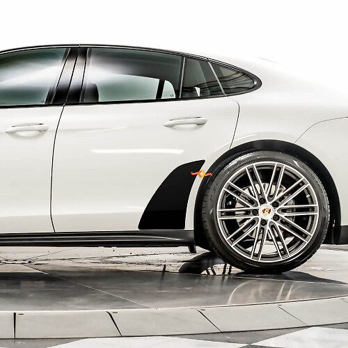 Calcomanías de la protección de rock del guardabarros trasero pegatinas de reemplazo de la película de la protección de piedra por Porsche Panamera
