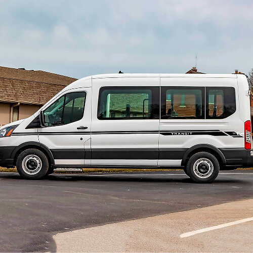 Calcomanías de Vinilo de Líneas Laterales de Carta Transit 3 para Ford Transit