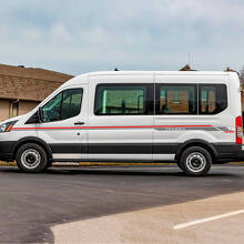 Calcomanías de rayas laterales de vinilo Ford Transit Dos colores
 3