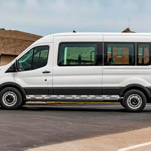Calcomanías de rayas a cuadros laterales de vinilo de vinilo Ford Transit
 2