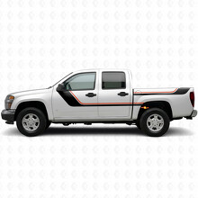 Vinilos en franjas superiores y laterales para puerta y caja para Chevrolet Colorado 1ª generación 2004-2012_2
