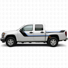 Vinilos en franjas superiores y laterales para puerta y caja para Chevrolet Colorado 1ª generación 2004-2012_3