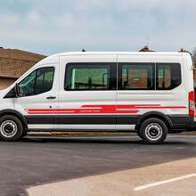 Calcomanías de rayas laterales de vinilo de texto de texto de texto Ford Transit
 3