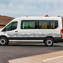 Calcomanías de rayas laterales de vinilo de gráficos de tránsito
 2