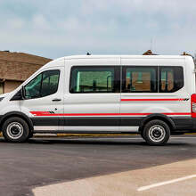 Calcomanías de rayas laterales de vinilo Musclecar Transit Racing Graphics de vinilo
 2