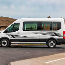 Calcomanías de rayas laterales de vinilo Ford Transit Racing Graphics Vinyl
 2
