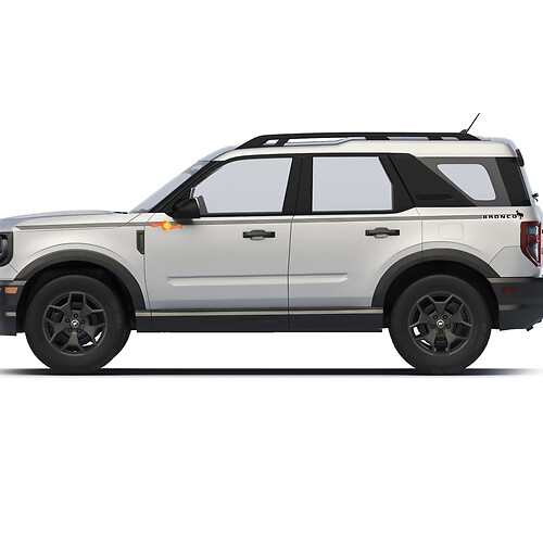 Puertas laterales rayas de pino para calcomanías laterales de Ford Bronco pegatinas
