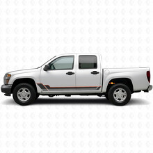 Tiras de vinilo angulares para contorno de puerta y panel de faldón para Chevrolet Colorado 1.ª generación 2004-2012_2