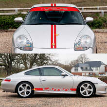 Kit de Calcomanías Retro de Rayas Carrera para Capó, Lado y Parabrisas para Porsche 911 3