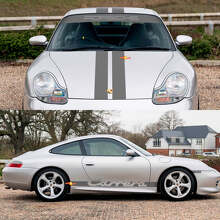 Kit de Pegatinas de Calcomanías Laterales Retro de Capó con Rayas Carrera 2 Para Porsche 911 2