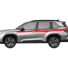 Panel inferior de puertas laterales Tiras decorativas adhesivas de vinilo 6 para Subaru 3