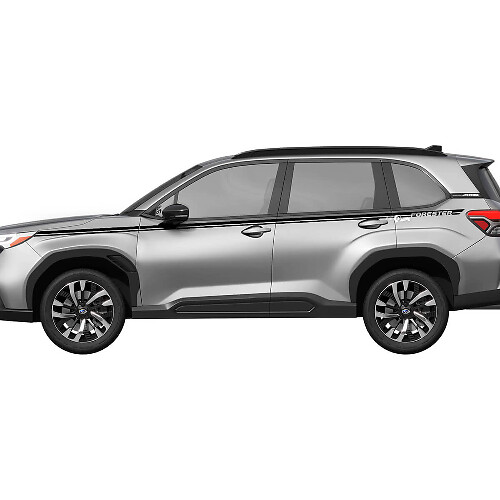 Calcomanía de vinilo de rayas de carreras para el panel lateral de las puertas - Calcomanía gráfica de ajuste universal para Subaru Forester
