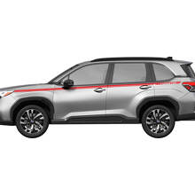 Calcomanía de vinilo de rayas de carreras para el panel lateral de las puertas - Calcomanía gráfica de ajuste universal para Subaru Forester
 3