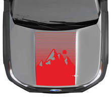 Gráfico de calcomanía de vinilo para capó de montañas para Subaru Forester
 3