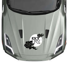 Calcomanía adhesiva de vinilo para capó estilo JDM Sol y Nubes para Nissan GT-R_2