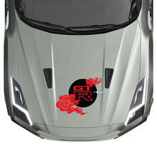 Calcomanía adhesiva de vinilo para capó estilo JDM Sol y Nubes para Nissan GT-R_3