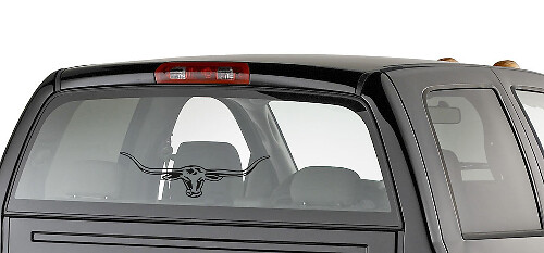 Calcomanía para ventana trasera de camión o coche con cuernos largos de toro Longhorn grandes