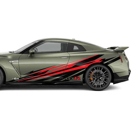 Kit de calcomanías gráficas de puertas laterales para Nissan GT-R
