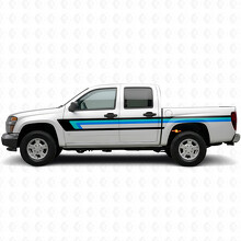Tiras de vinilo retro para línea superior de puerta y borde de cama para Chevrolet Colorado 1ª generación 2004-2012_2