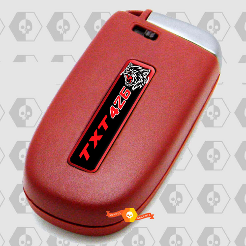 2x SRT 426 Hellcat Challenger/Charger/Durango Key FOB INCLAYS EMBLEME DUSMADO DISCAL
