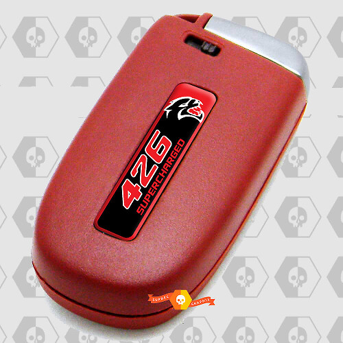 2x 426 sobrealimentado Hellcat Challenger/Charger/Durango Key FOB INCLAYS EMBLEME DUGED DISCAL 2
