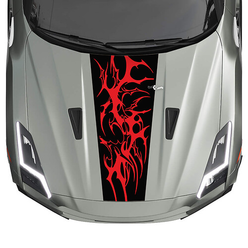 Kit de calcomanía de rayas de gráficos de capucha para el color Nissan GT-R 2
