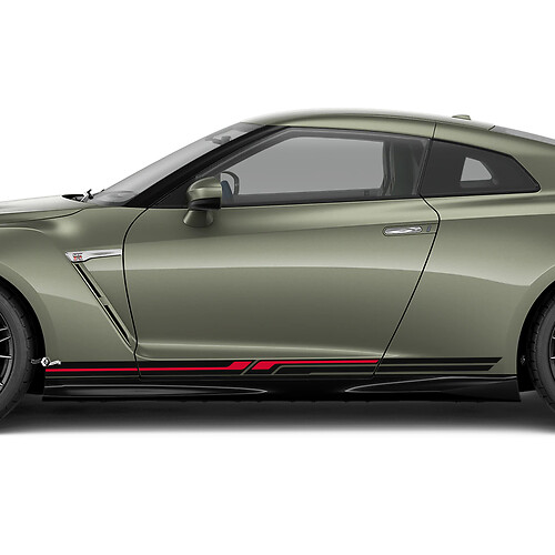 Puertas laterales Kit de calcomanía de gráficos de paneles rockeros para colores Nissan GT-R 2
